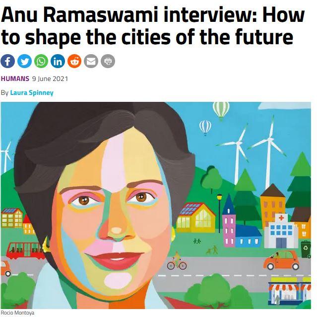 Drawing of Anu Ramaswami at New Scientist article